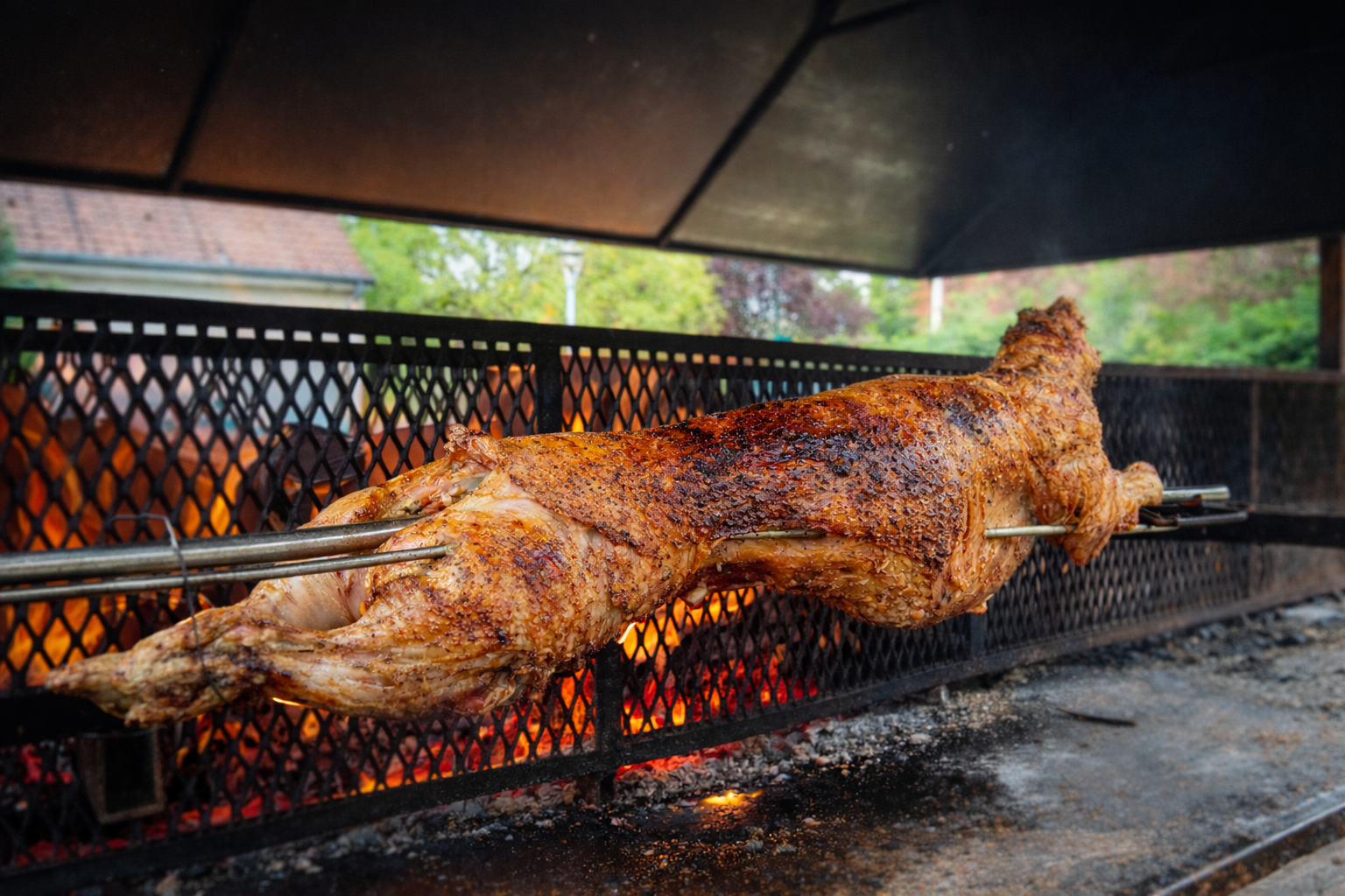 agneau à la broche, méchoui tournebroche